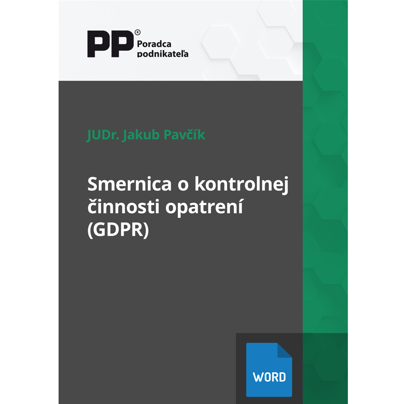 Smernica o kontrolnej činnosti opatrení (GDPR)