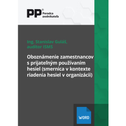 Obozn�menie zamestnancov s prijate�n�m pou��van�m hesiel - vzor smernice