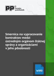 Smernica na vypracovanie kontraktov medzi �stredn�m org�nom �t�tnej spr�vy a organiz�ciami v jeho p�sobnosti (2022)