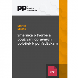 Smernica o tvorbe a pou��van� opravn�ch polo�iek k poh�ad�vkam