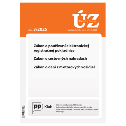 Z�kon o pou��van� elektronickej registra�nej pokladnice, Z�kon o cestovn�ch n�hrad�ch, Z�kon o dani z motorov�ch vozidiel