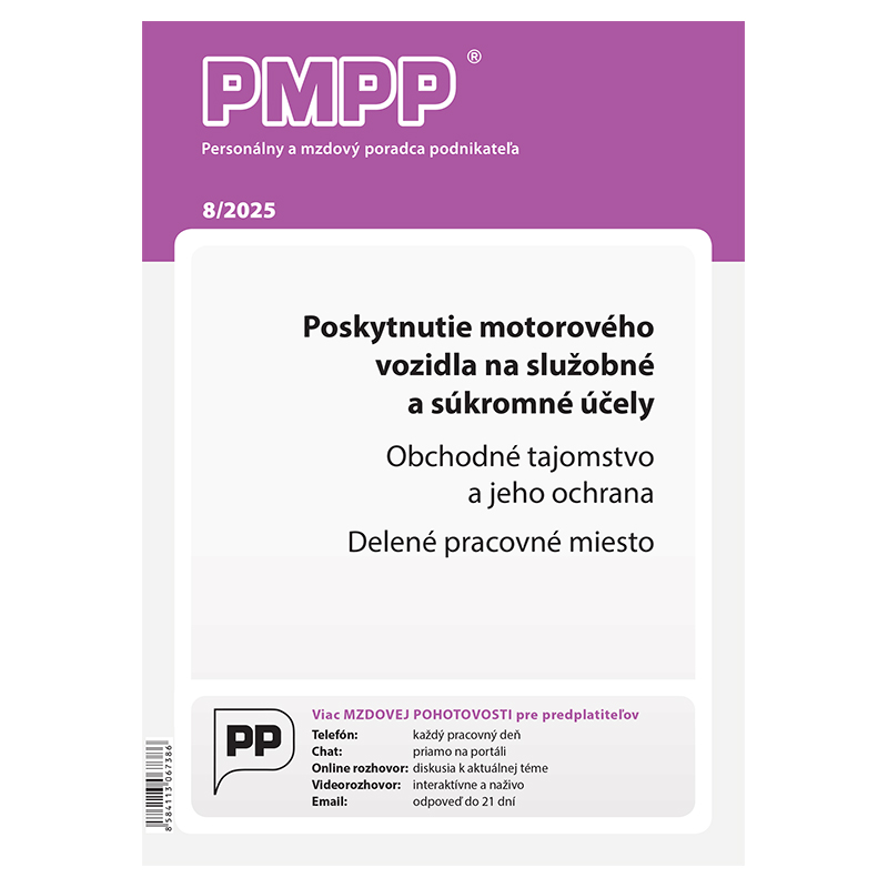 Personálny a mzdový poradca podnikateľa 8/2025
